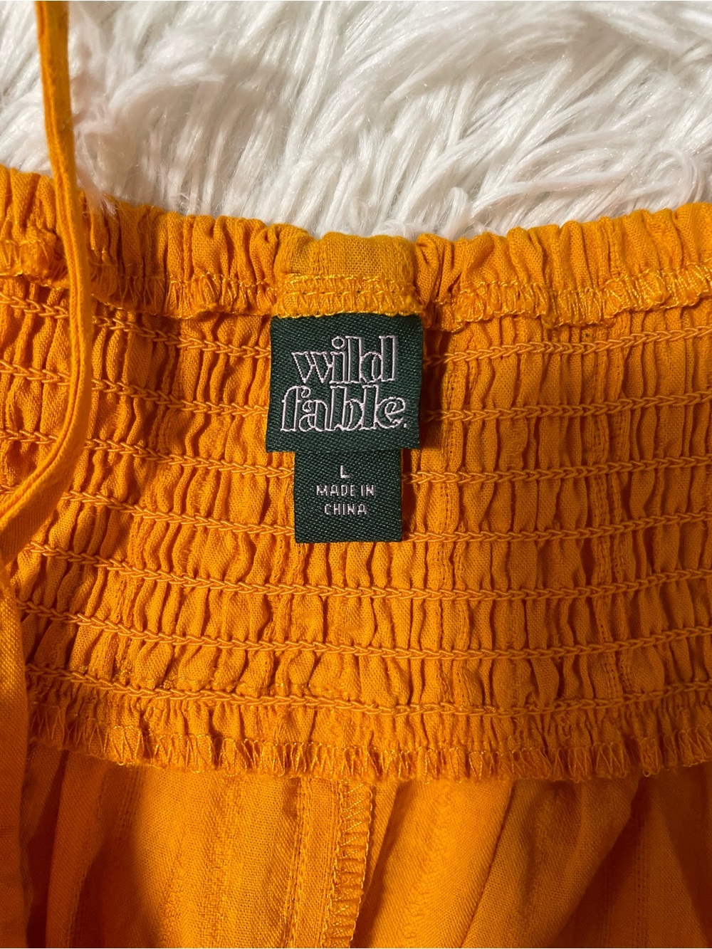 Wild Fable Babydoll Y2K Resort Beach Vacation 70s 90s Boho Dress Mango Orange L - Picture 9 of 12